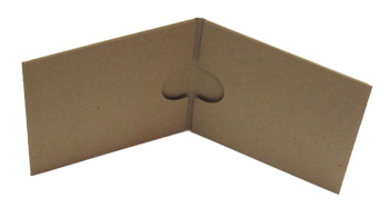 recycled chipboard sleeve for CD - no hole