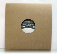 vinyl record jacket with diecut hole, made out of 100% recycled chipboard