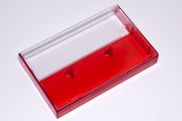 Red Tint back / Clear window