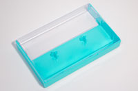 Turquoise back / Clear window