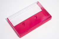 Rubine Red back / Clear window