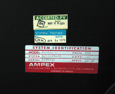 ampex ag-440C serial number