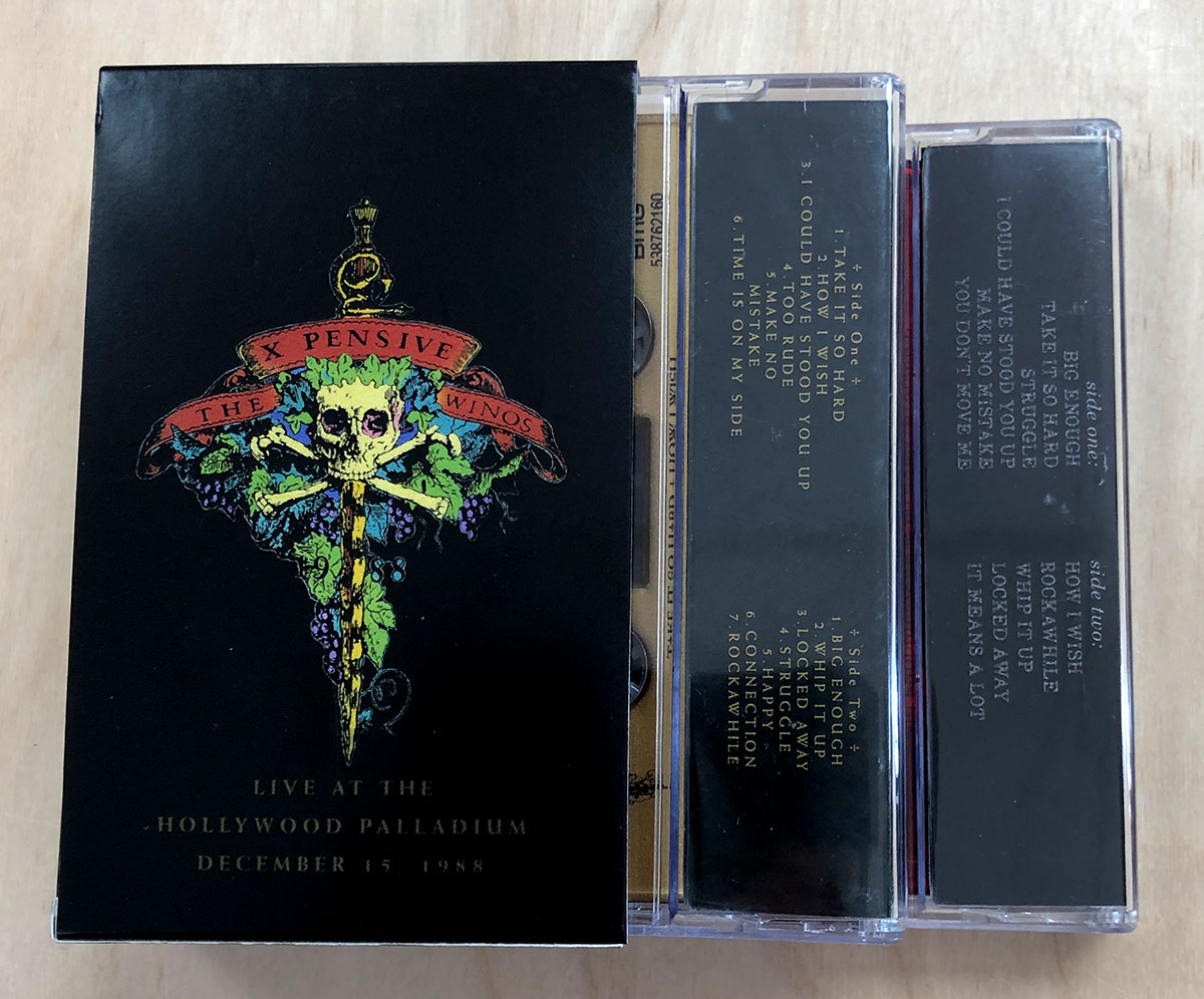 Keith Richards and the X-Pensive Winos - 2 cassette printed slipcase