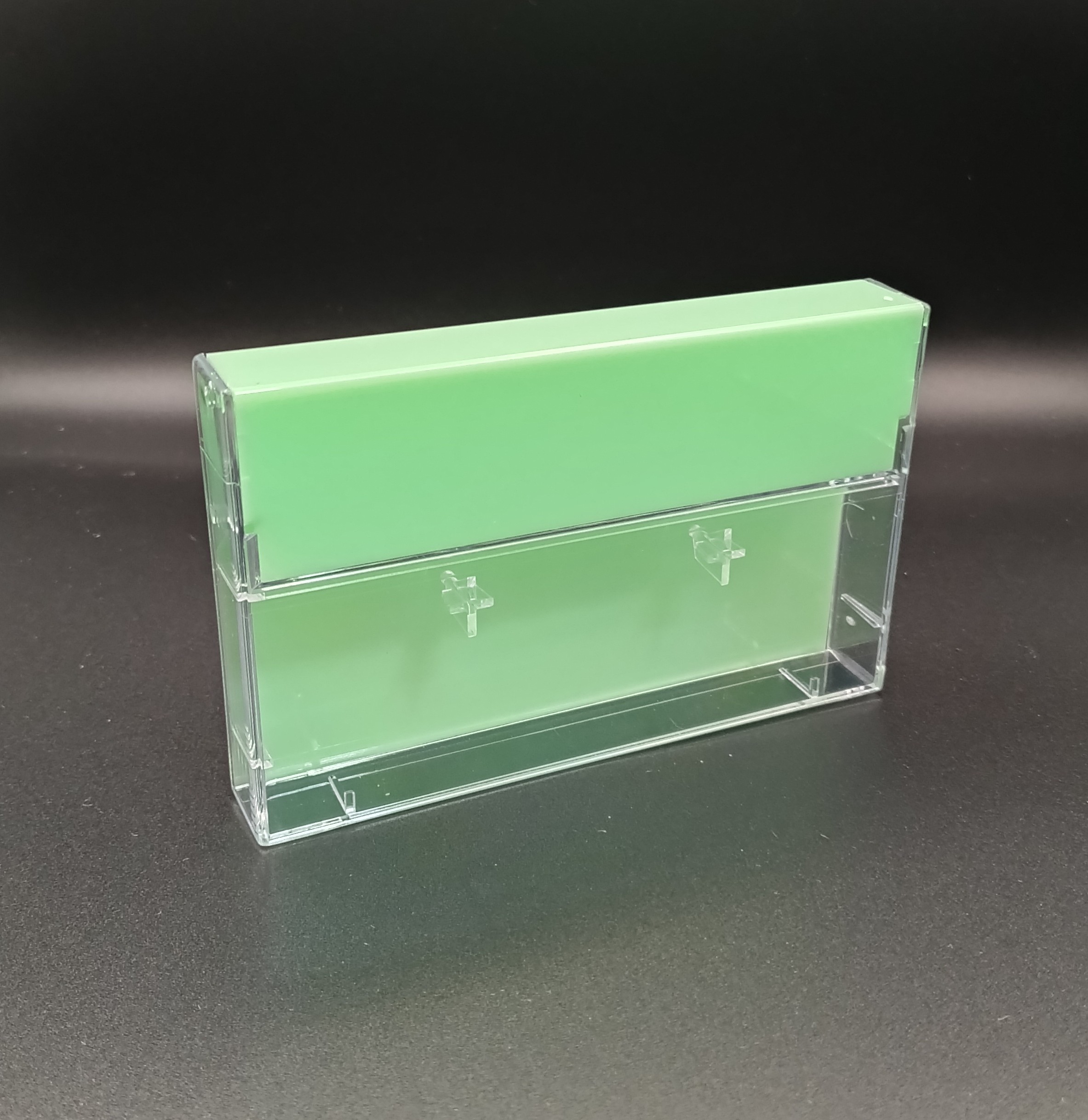 Light Mint Green Front / Clear Back Cassette Box