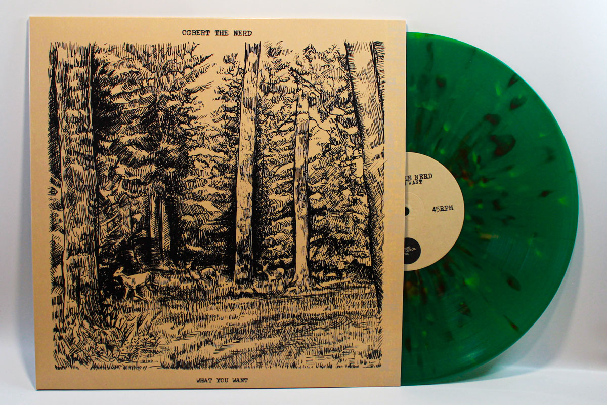 Ogbert the Nerd green G1 vinyl w/ yellow Y4 and orange O3 splatter