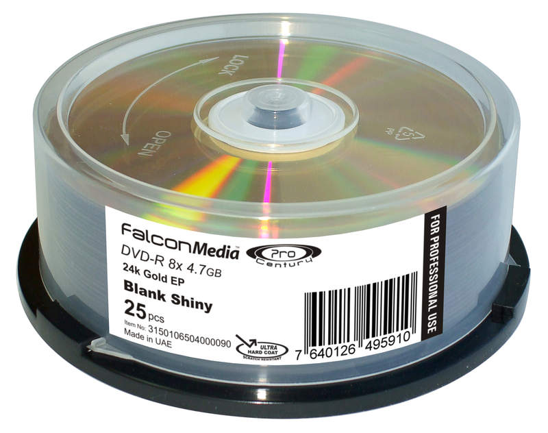 Falcon Gold EP Archival DVD-R with Ultra Hard Coat
