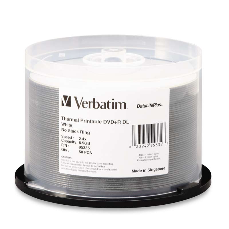 Verbatim 95335 Thermal Printable DVD+R DL