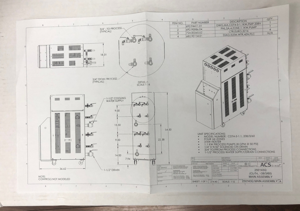 ACS AEC Process Cooler CDT4 schematic