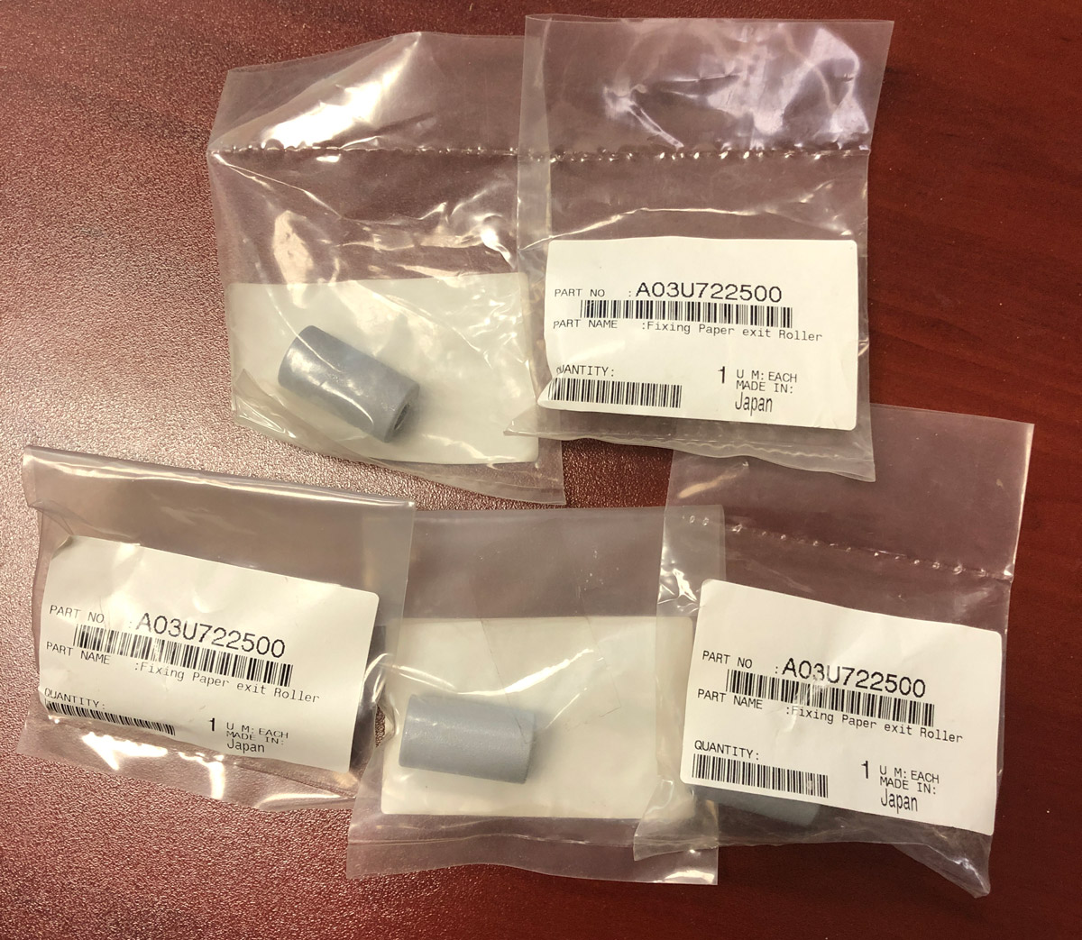 Konica Minolta Part A03U722500 Fixing Paper Exit Roller