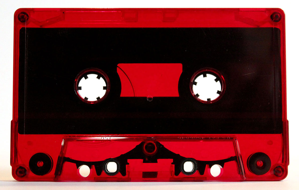 C-94 High Bias Type II Chrome Audio Tape in Red Tinted High Precision Cassette Shell