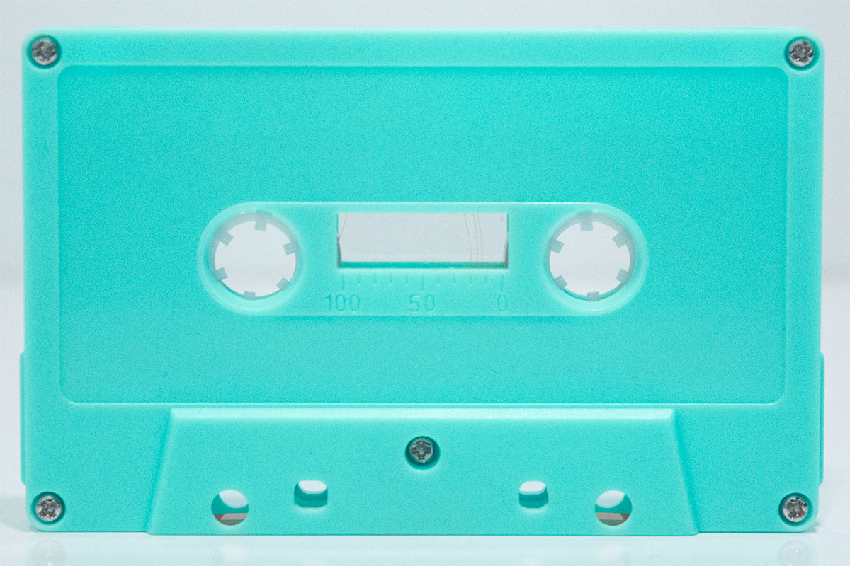 Turquoise audio cassettes with chrome tape for sale