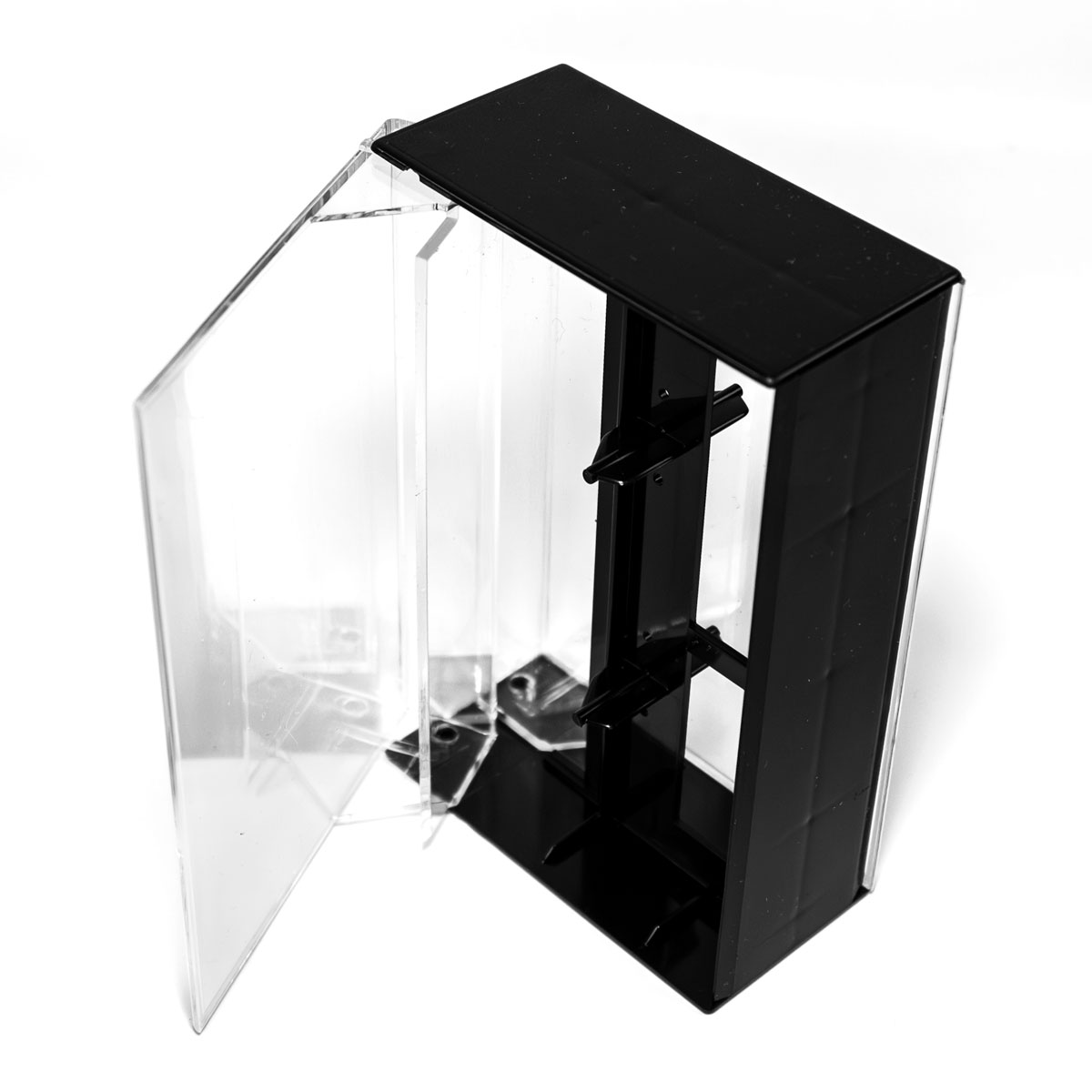 Butterfly style case for 2 audio cassettes