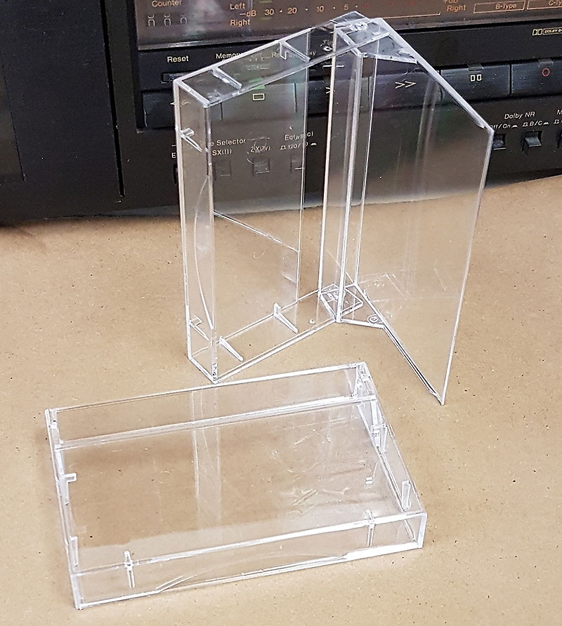 cassette norelco case with narrow back, no posts, heavy duty