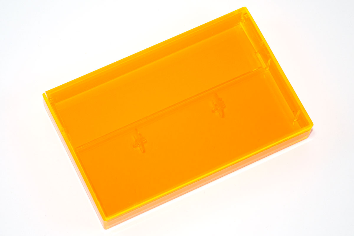 Fluorescent orange cassette case