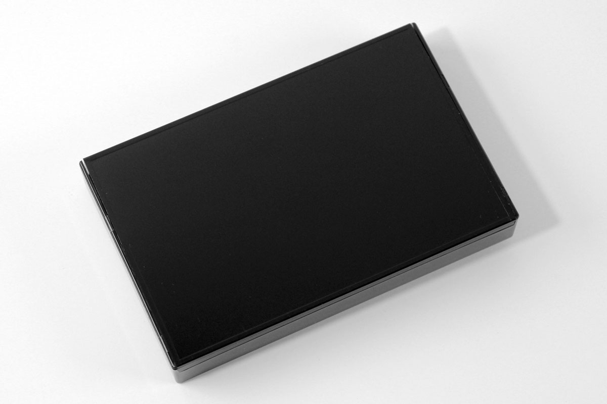 All black cassette case with posts (front)