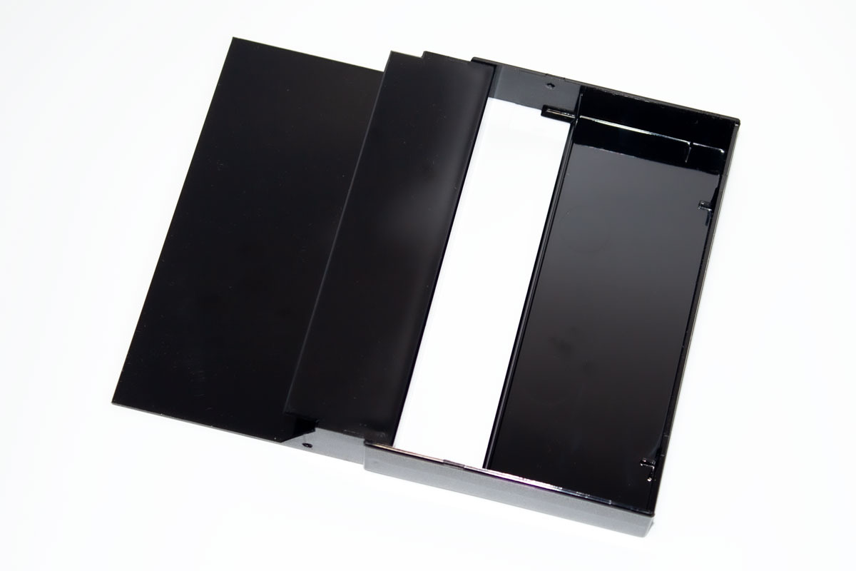 Full Black Cassette Cases, No Posts, Square Corners
