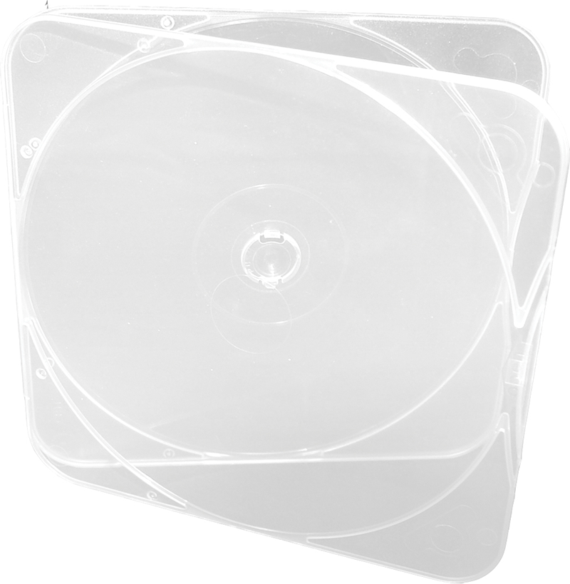 Square CD/DVD clamshell case mailer case style cd-clamsquare