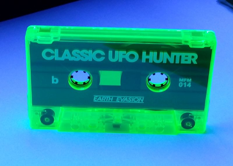 pad print white on florescent green cassette