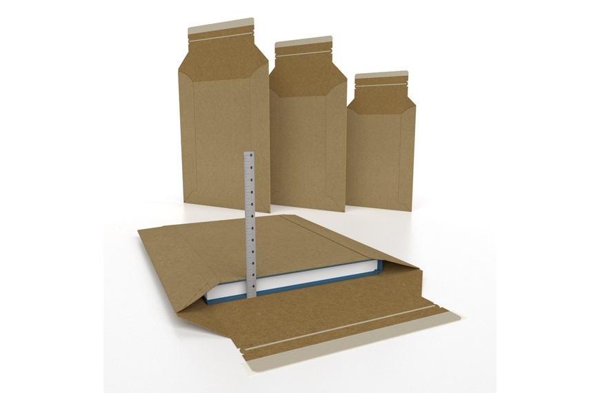 Expandable kraft chipboard letter-size mailers