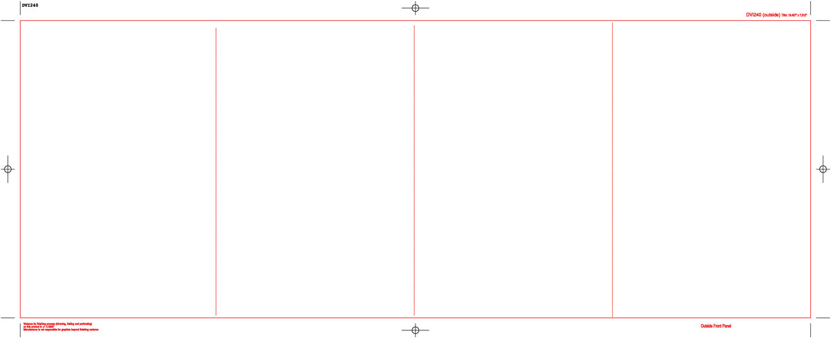 Printed 4-Panel DVD Folder (Double Fold)