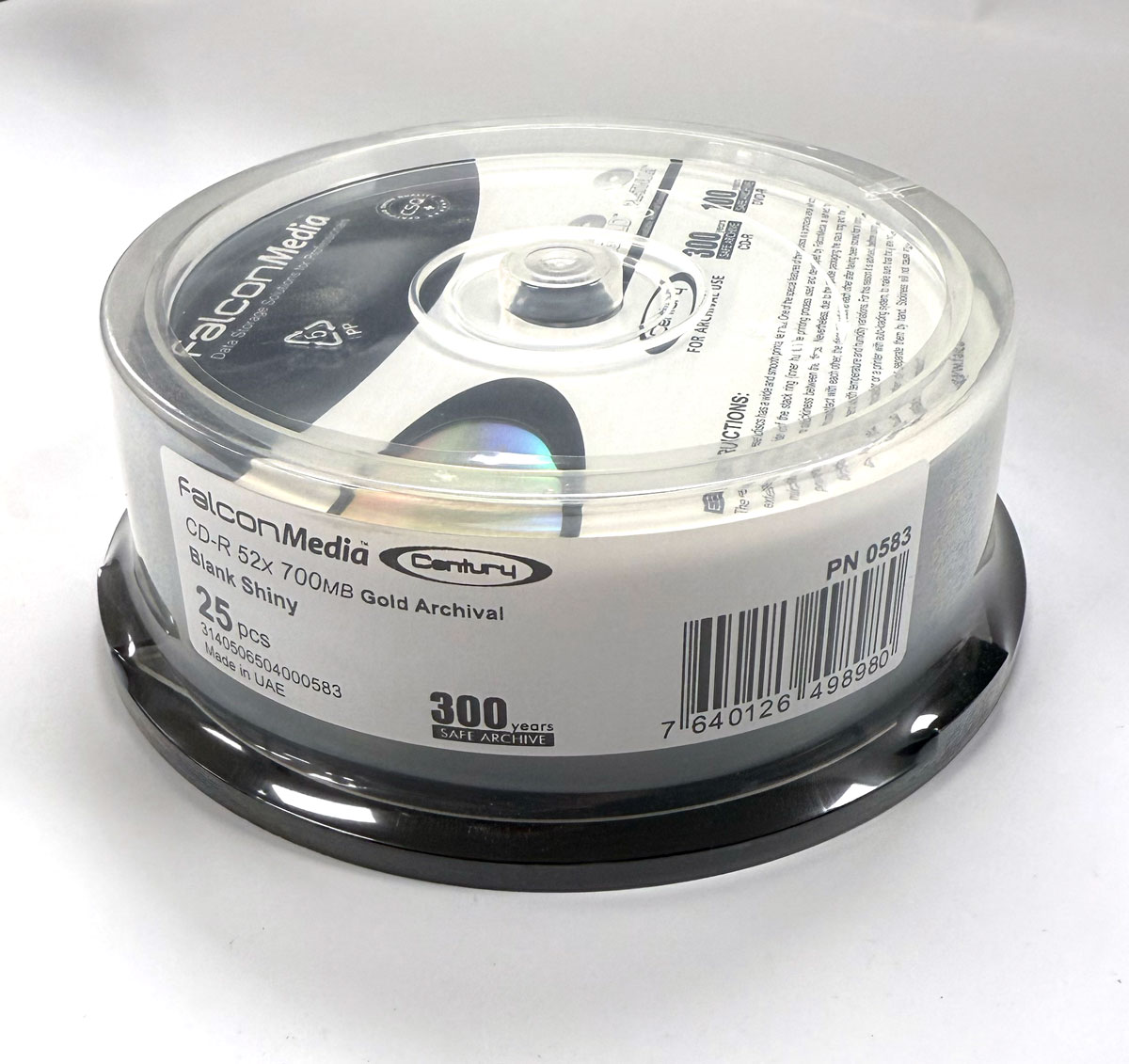 Falcon CD-R Shiny 24K Shiny Gold EP 25pk (latest packaging)
