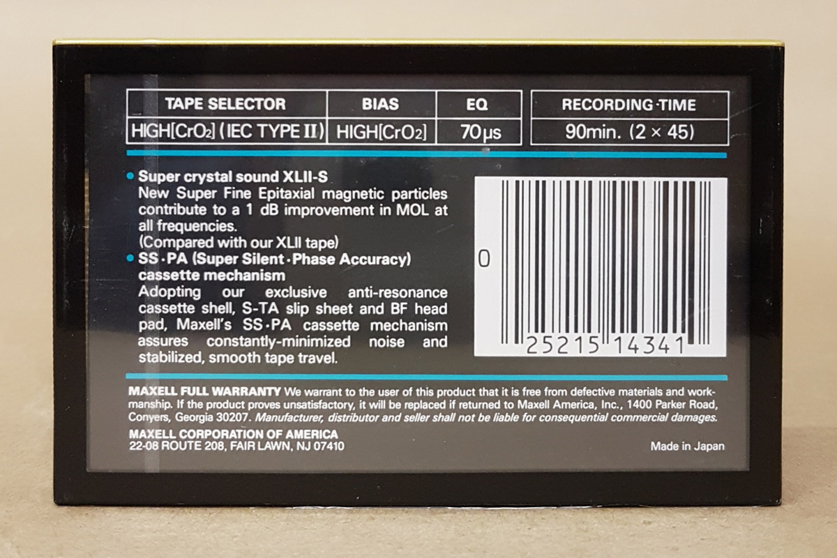 maxell xlii-s back