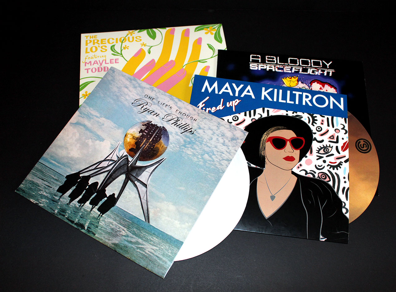 7-inch picture disc pressing with jackets
