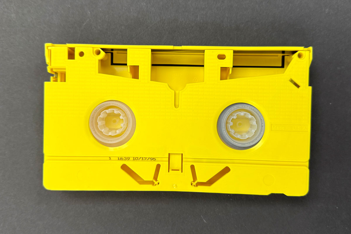 Yellow VHS tapes