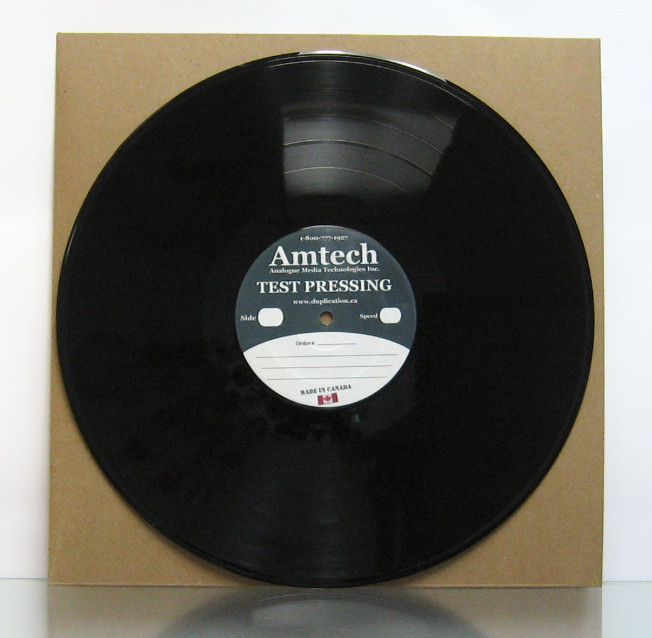 chipboard jacket for 12 inch vinyl LP with test pressing