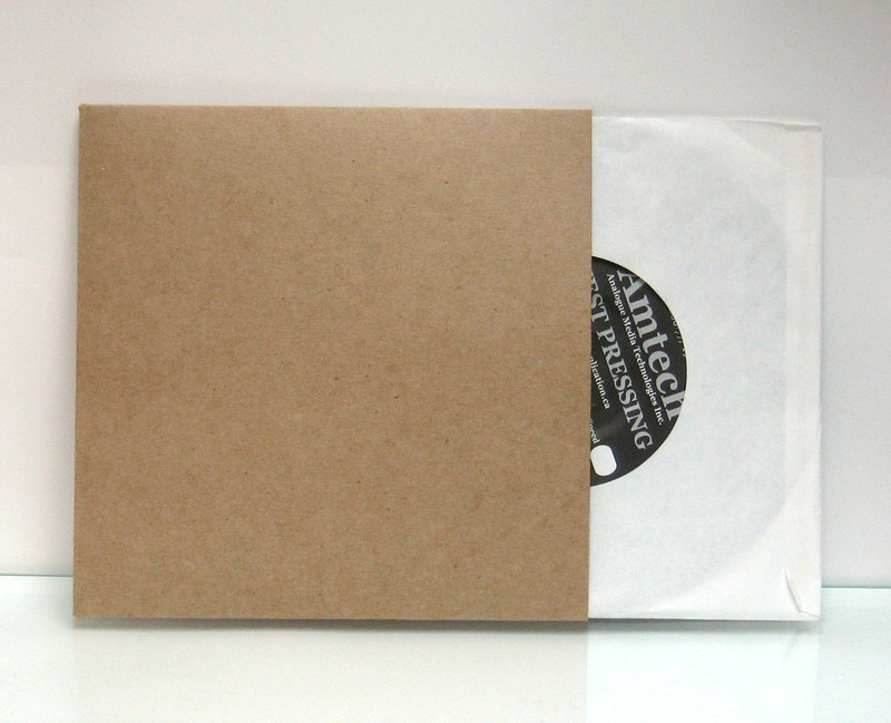 Vinyl 7 Inch Chipboard Jacket when assembled