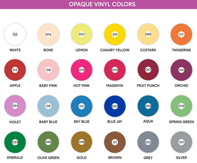 Opaque Vinyl pressing colors