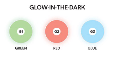 Glow-in-the-dark vinyl record pressing color options