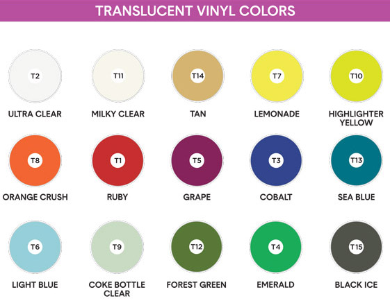 Translucent vinyl pressing colors