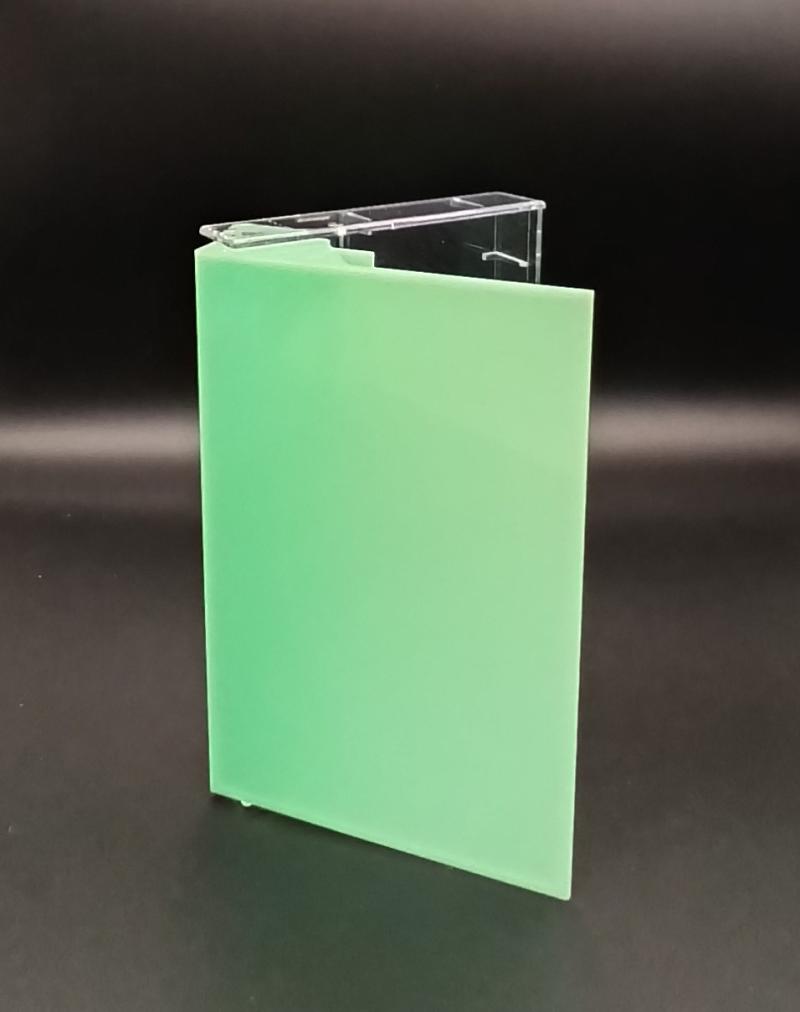 Light Mint Green Front / Clear Back Cassette Box
