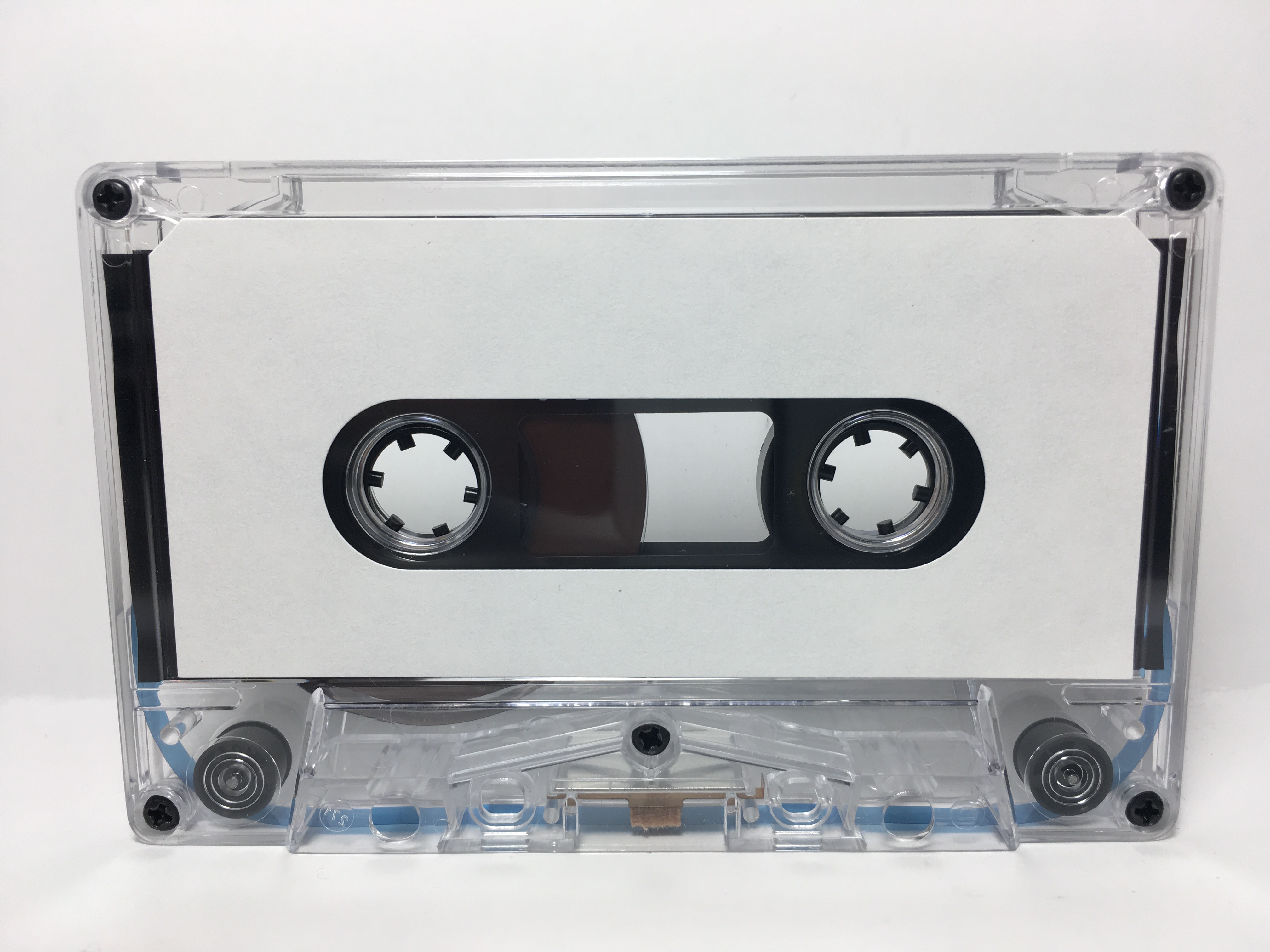 C-60 Normal Bias Clear Labeled Cassettes 6 Pack