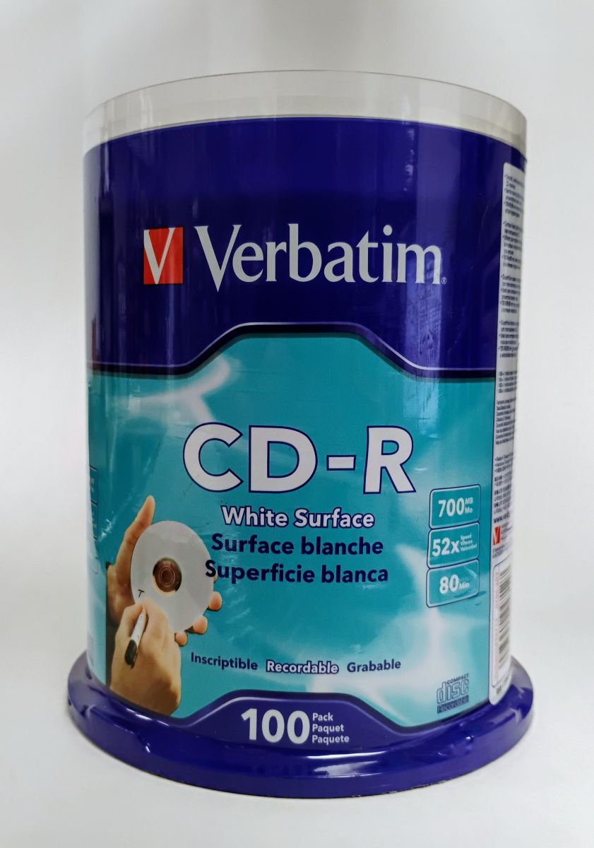 Verbatim - CD-R 700 MB 52x - white – spindle 100 pk