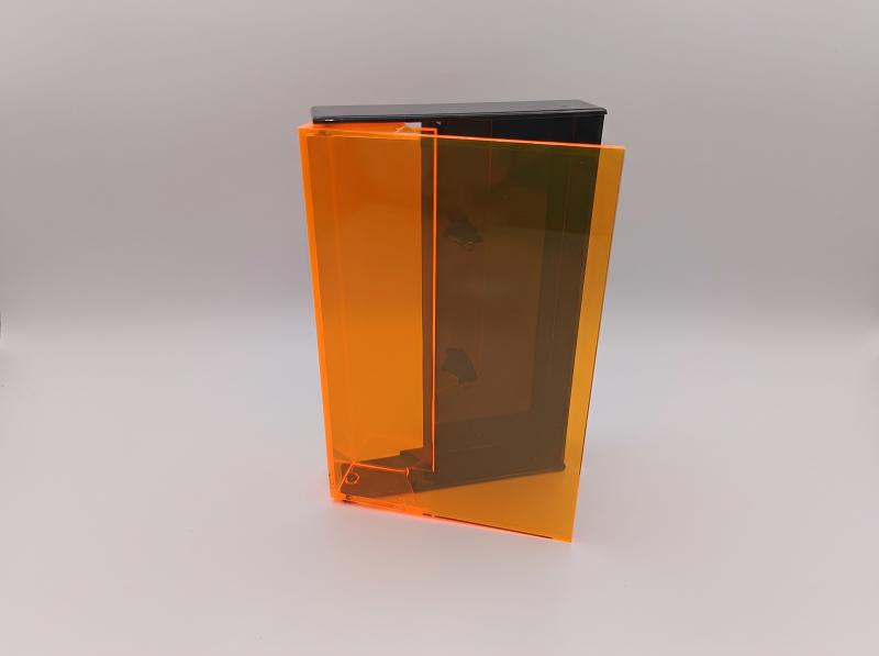 HALLOWEEN Florescent Orange / Black Cassette Cases, Square Corners HALLOWEEN Florescent Orange / Black Cassette Cases, Square Corners