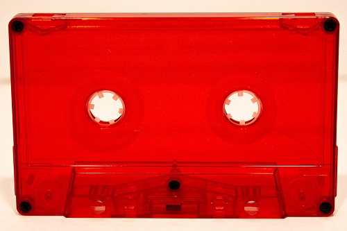 C-37 Red Transparent Hifi Ferro Type 1 Audio Cassette