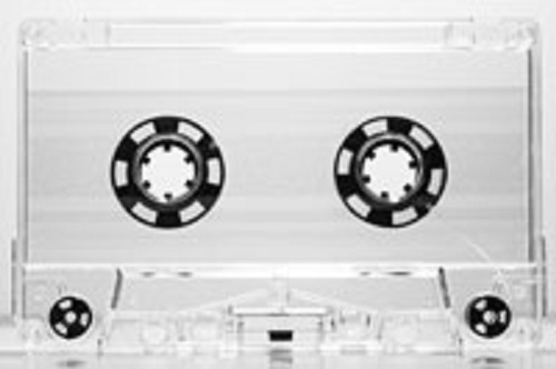 C-28 Transparent W/Black Hubs Hifi Ferro Type 1 Audio Cassette 