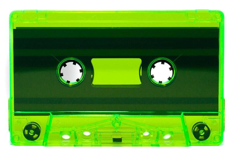 C-46 Fluorecent Green RTM/Fox Type I Audio cassette