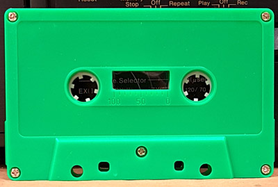 C-29 Green Audio Cassettes With Vintage Music Grade Tape