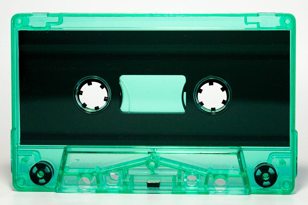 C-39 Green tint sonic black liner shell Fox/RTM Type I Audio cassette