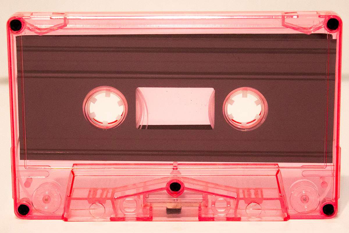 C-16 Pink Tint with black liners China Type I Audio cassette