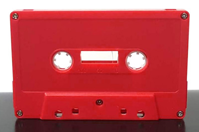 C-72 Classic Red Audio Cassettes with Vintage Super Ferro Music-Grade Audio Tape