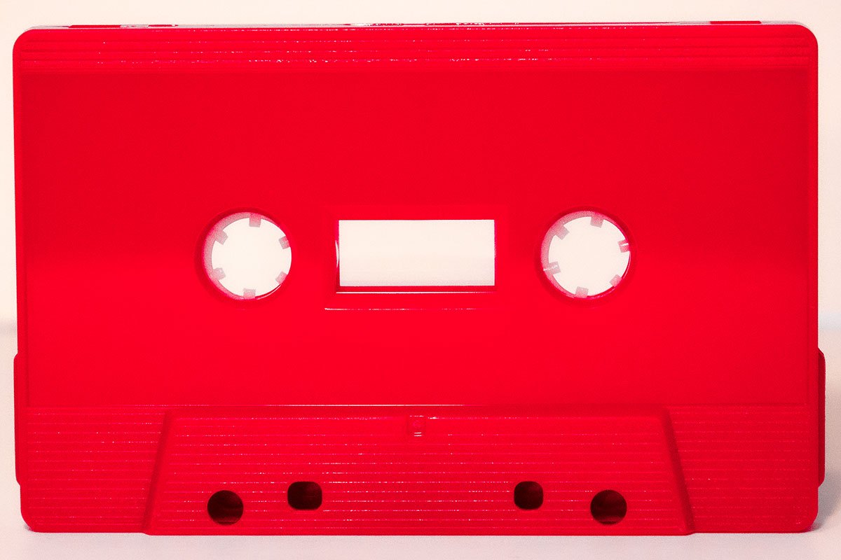 C-48 Red SW shell China Type I Audio cassette