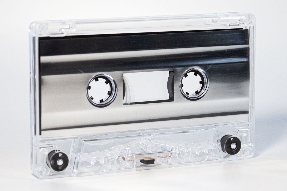 C-12 Metallic Silver Foil RTM Type I Audio cassette