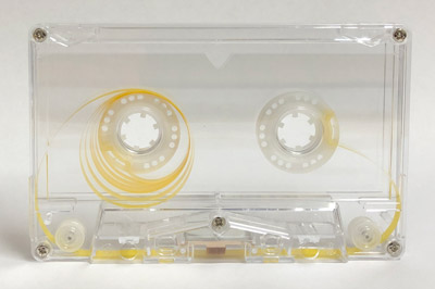 C-31 Transparent Audio Cassettes with Yellow Leader and Fox Tape