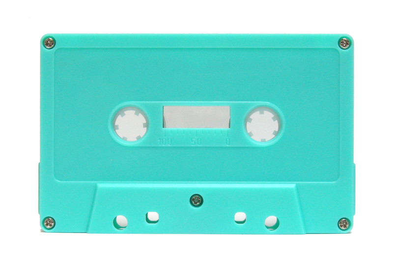 C-20 Turquoise Audio Cassettes