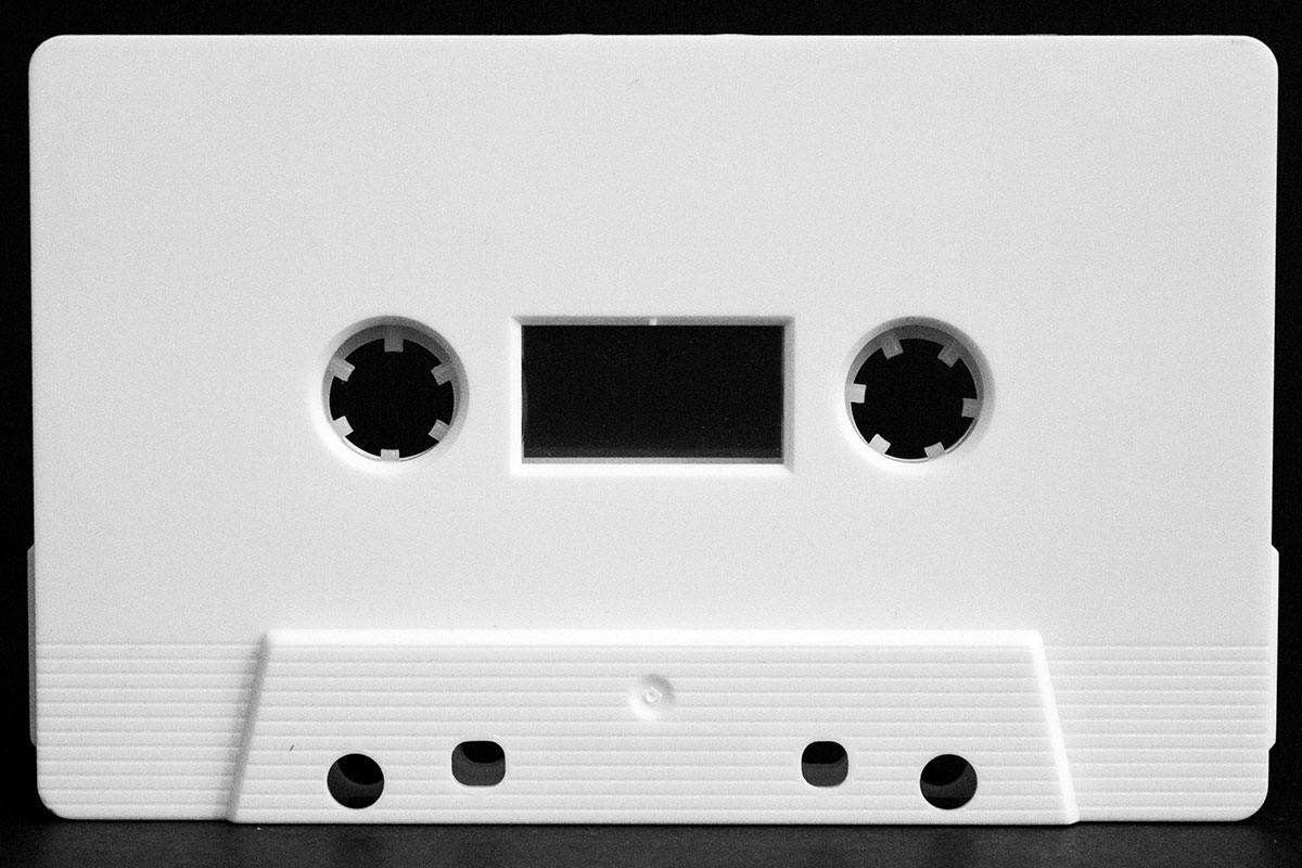 C-12 Matte White shell China Type I Audio cassette