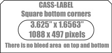 Printed Audio Cassette Labels, Colour Without Bleed, Two Sides, With Paper Options